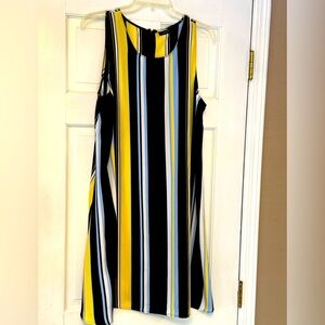 Halogen Yellow and Blue Mini Dress